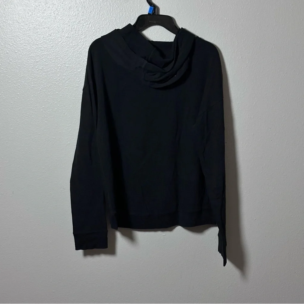Justice‎ Active Girls Black Hoodie Long Sleeve Logo Shirt Size 12/14